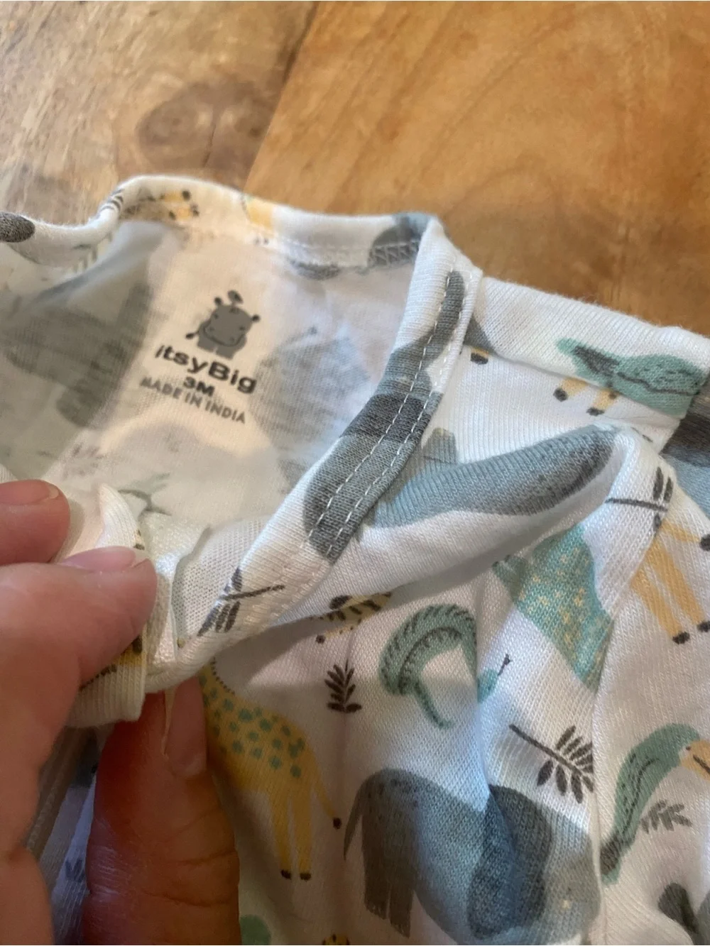 Neutral Safari Print Cotton Baby One-Piece - Multipack
